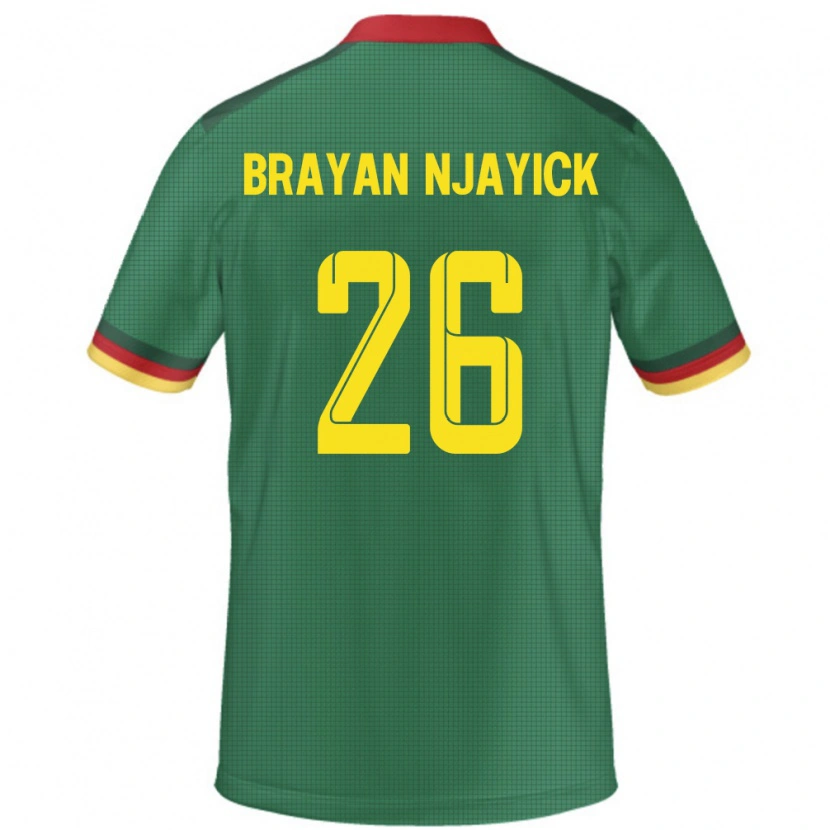 Danxen Kinderen Kameroen Fils Brayan Njayick #26 Groen Thuisshirt Thuistenue 24-26 T-Shirt