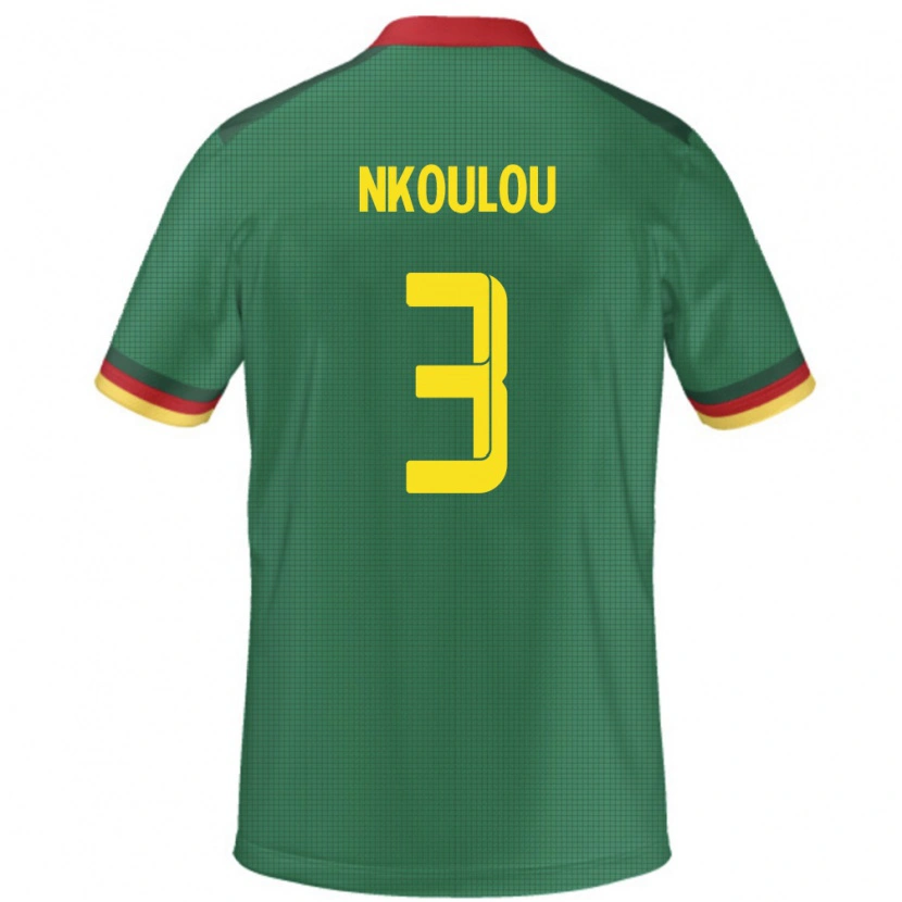 Danxen Kinderen Kameroen Nicolas Nkoulou #3 Groen Thuisshirt Thuistenue 24-26 T-Shirt