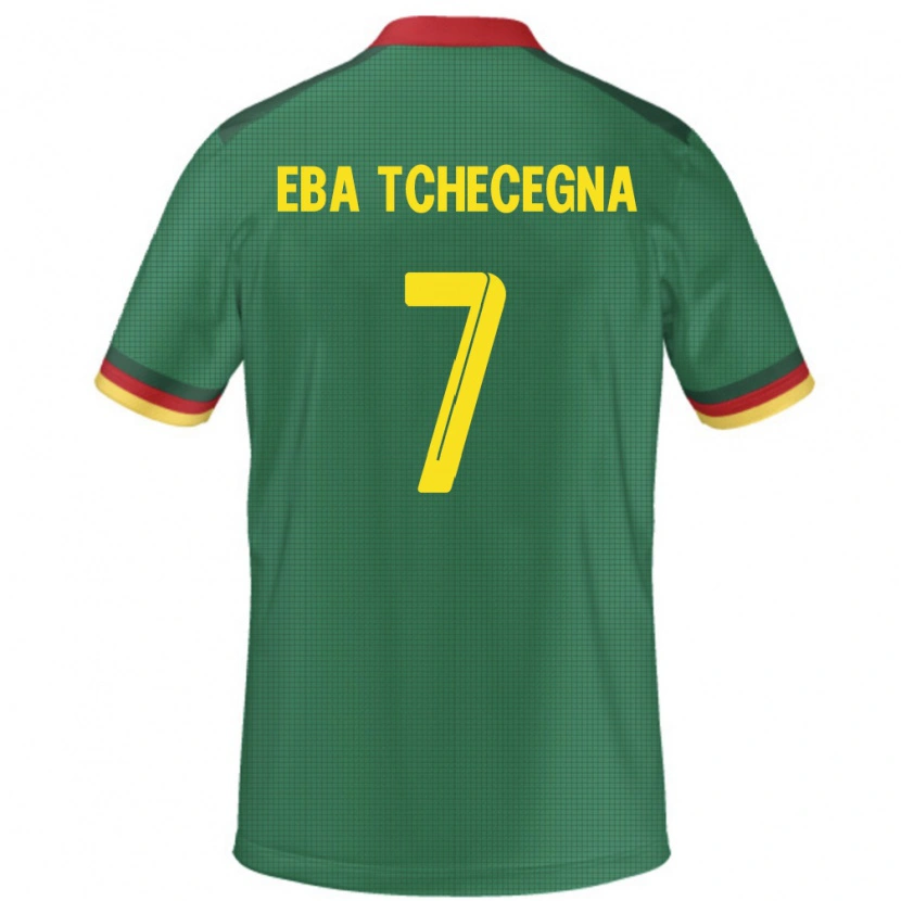 Danxen Kinderen Kameroen Arnold Eba Tchecegna #7 Groen Thuisshirt Thuistenue 24-26 T-Shirt