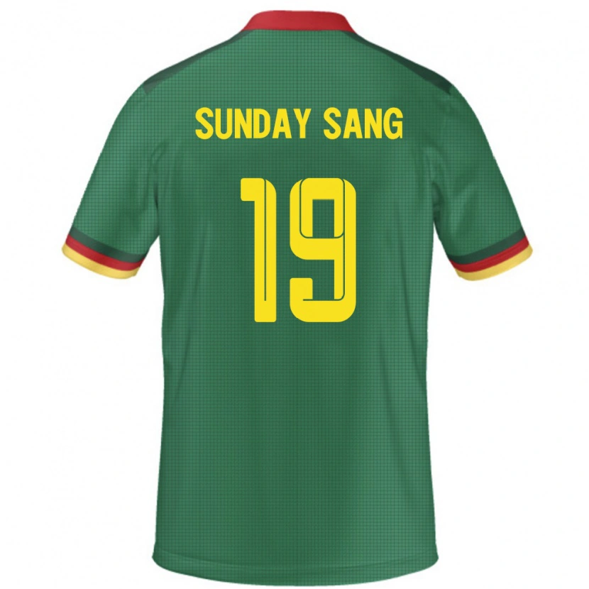 Danxen Kinderen Kameroen Junior Sunday Sang #19 Groen Thuisshirt Thuistenue 24-26 T-Shirt