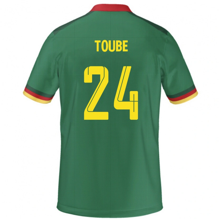 Danxen Kinderen Kameroen Godefroy Toube #24 Groen Thuisshirt Thuistenue 24-26 T-Shirt