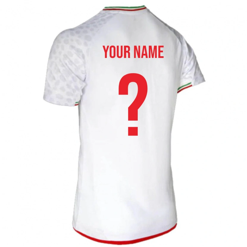 Danxen Kinderen Iran Uw Naam #0 Wit Thuisshirt Thuistenue 24-26 T-Shirt