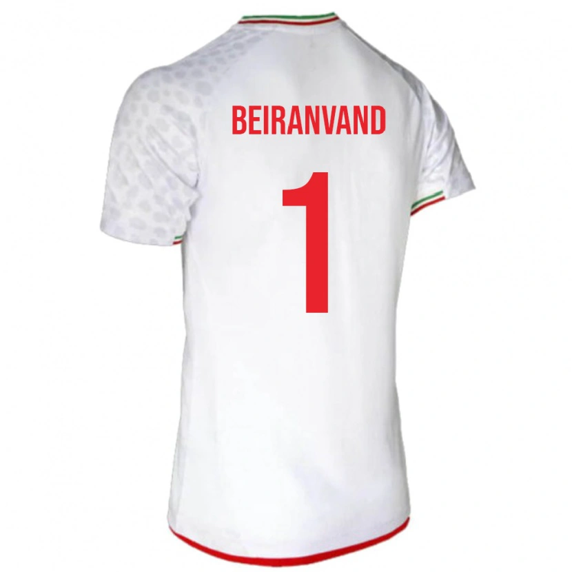 Danxen Kinderen Iran Alireza Beiranvand #1 Wit Thuisshirt Thuistenue 24-26 T-Shirt