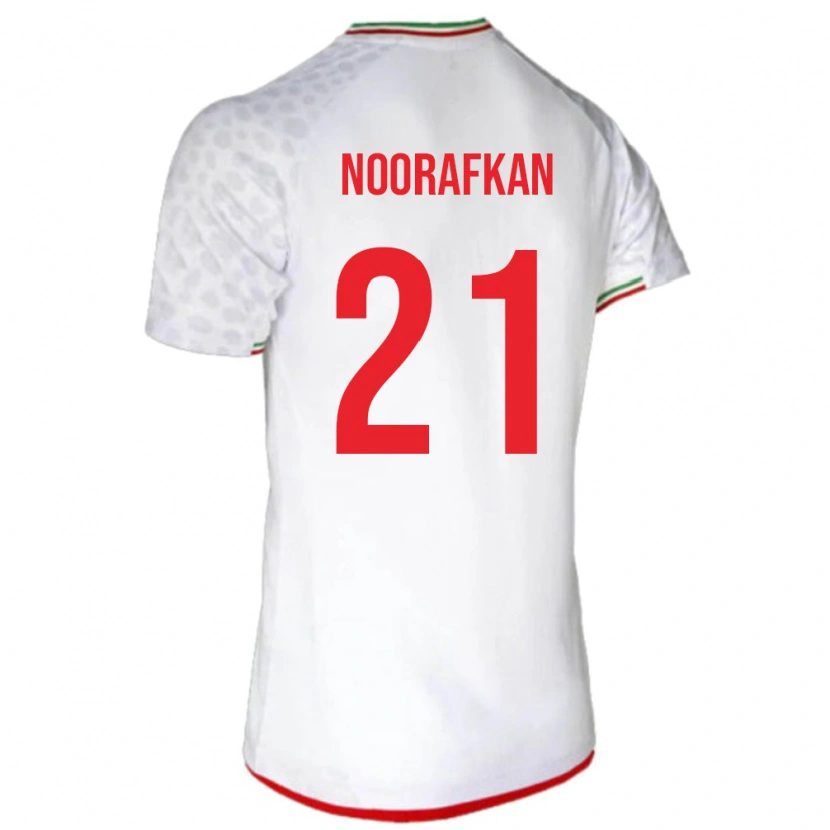 Danxen Kinderen Iran Omid Noorafkan #21 Wit Thuisshirt Thuistenue 24-26 T-Shirt