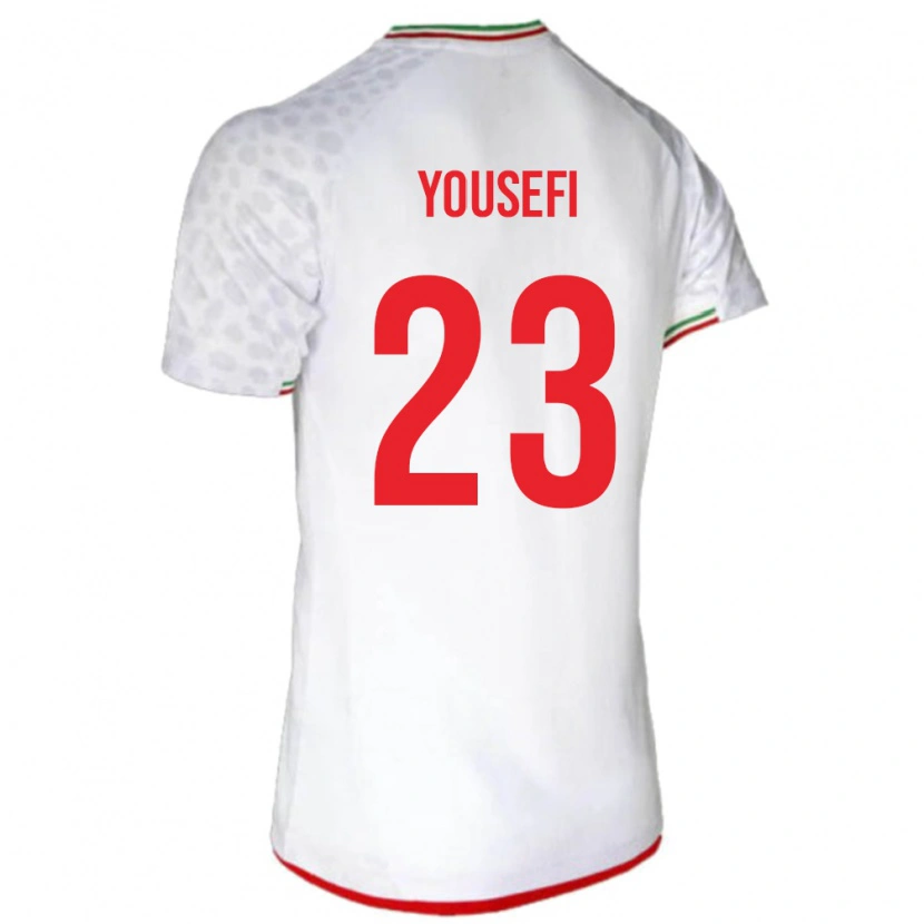 Danxen Kinderen Iran Aria Yousefi #23 Wit Thuisshirt Thuistenue 24-26 T-Shirt