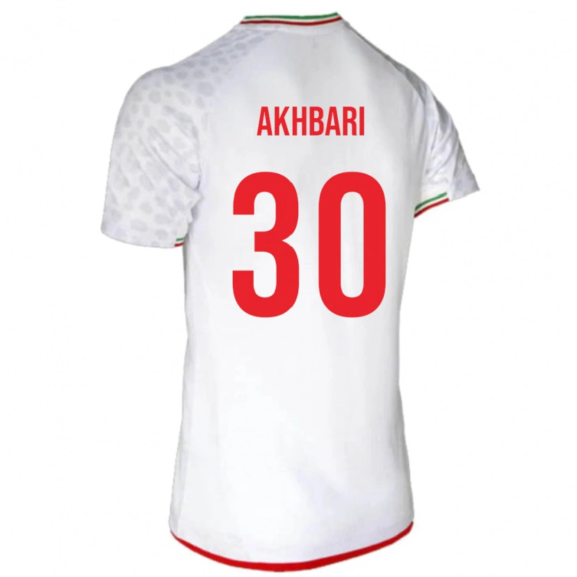 Danxen Kinderen Iran Mohammadreza Akhbari #30 Wit Thuisshirt Thuistenue 24-26 T-Shirt
