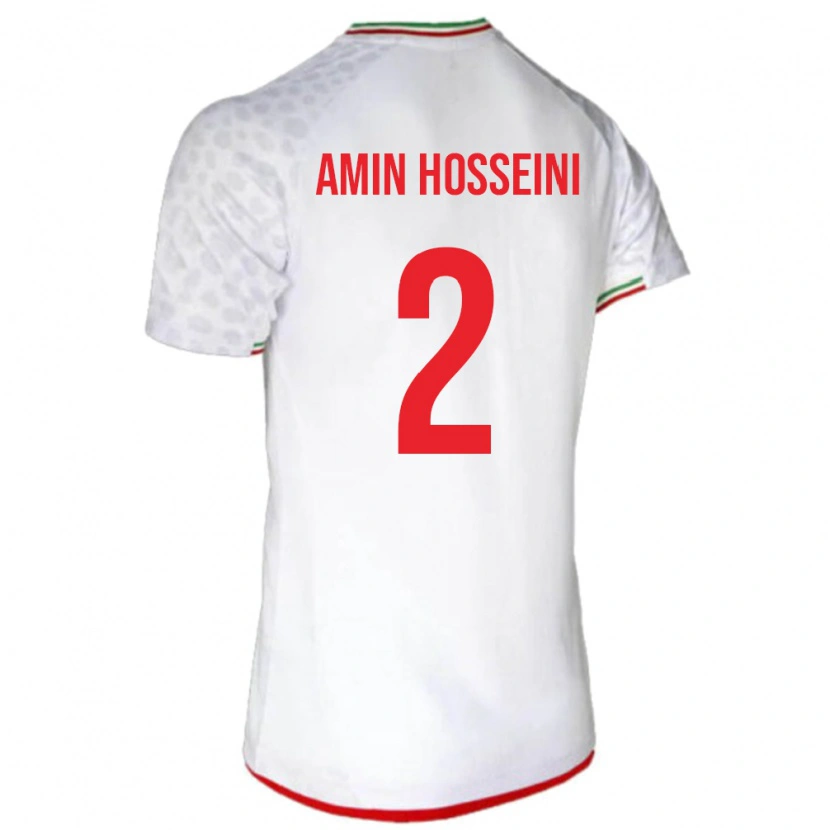 Danxen Kinderen Iran Mohammad Amin Hosseini #2 Wit Thuisshirt Thuistenue 24-26 T-Shirt
