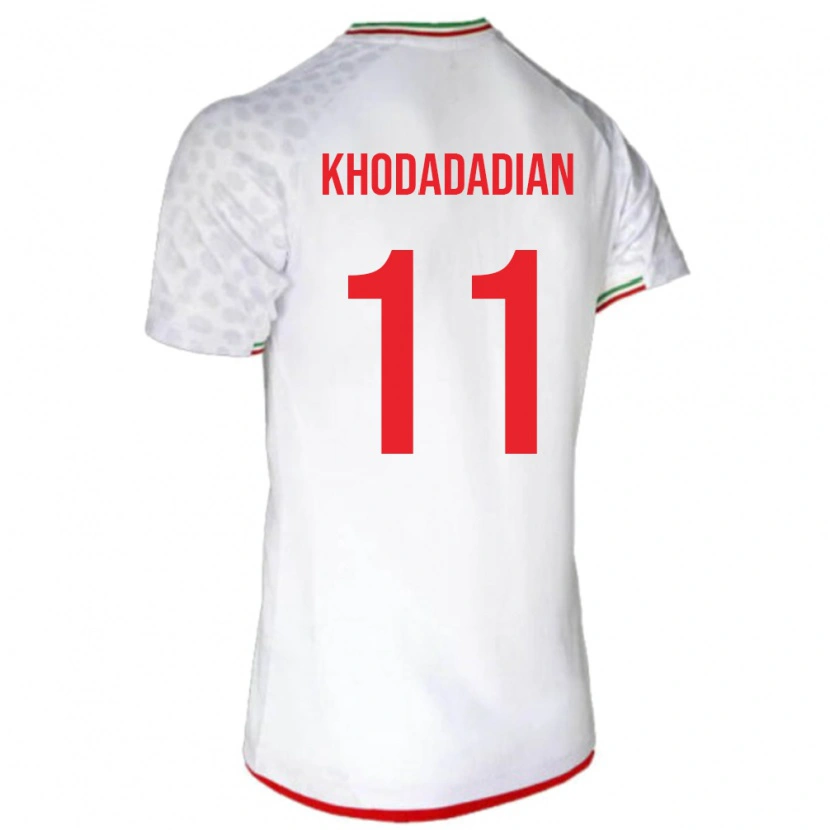 Danxen Kinderen Iran Erfan Khodadadian #11 Wit Thuisshirt Thuistenue 24-26 T-Shirt