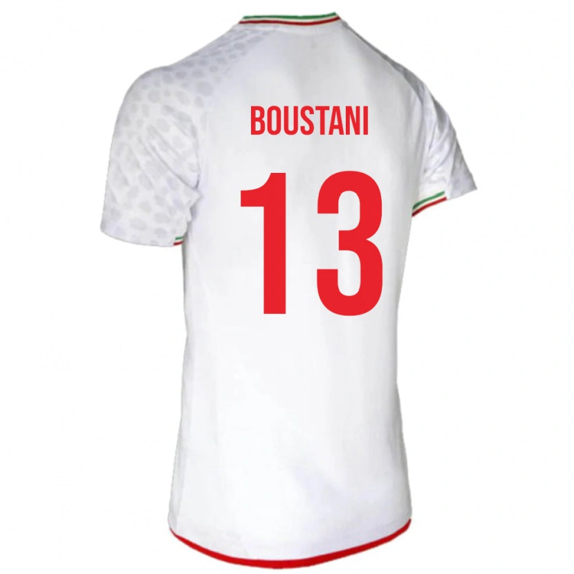 Danxen Kinderen Iran Amirmohammad Boustani #13 Wit Thuisshirt Thuistenue 24-26 T-Shirt