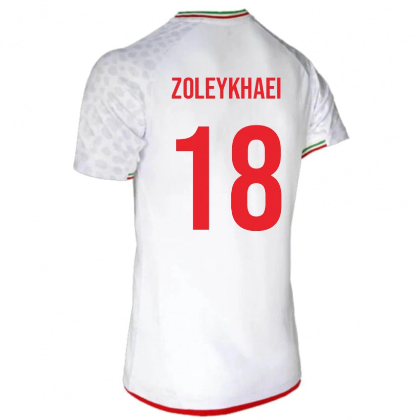 Danxen Kinderen Iran Abolfazl Zoleykhaei #18 Wit Thuisshirt Thuistenue 24-26 T-Shirt