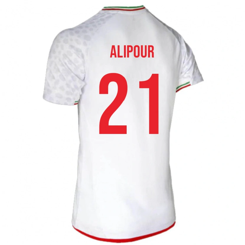 Danxen Kinderen Iran Mahan Alipour #21 Wit Thuisshirt Thuistenue 24-26 T-Shirt