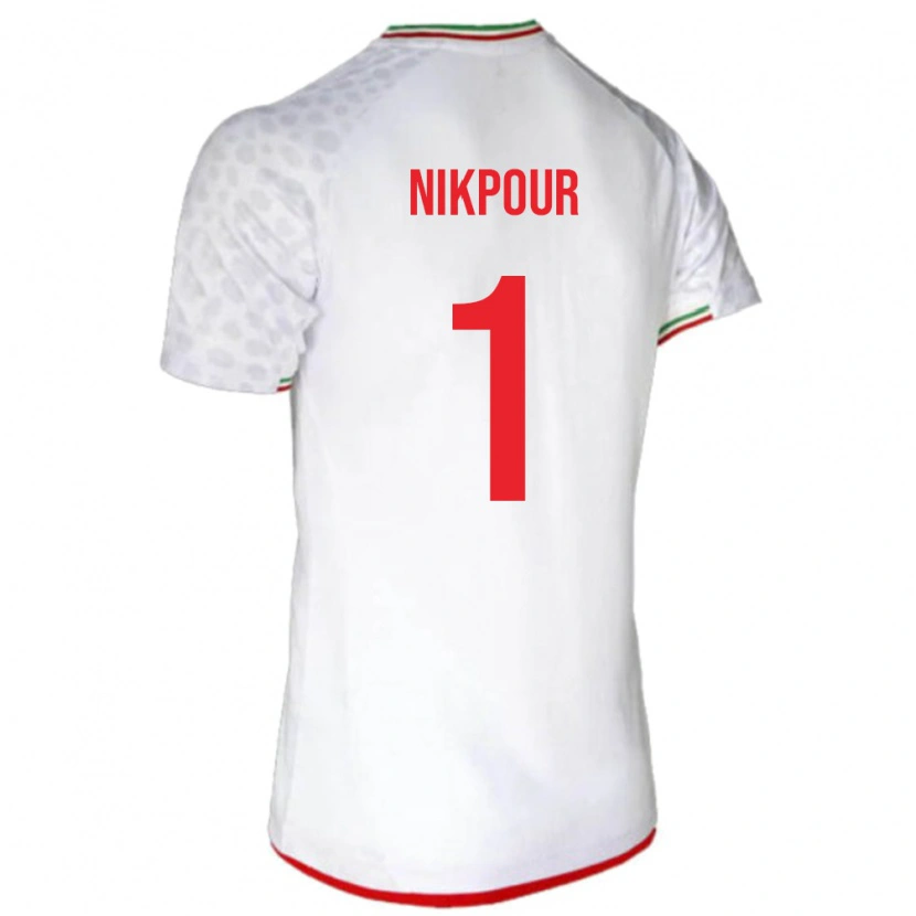 Danxen Kinderen Iran Amirhossein Nikpour #1 Wit Thuisshirt Thuistenue 24-26 T-Shirt