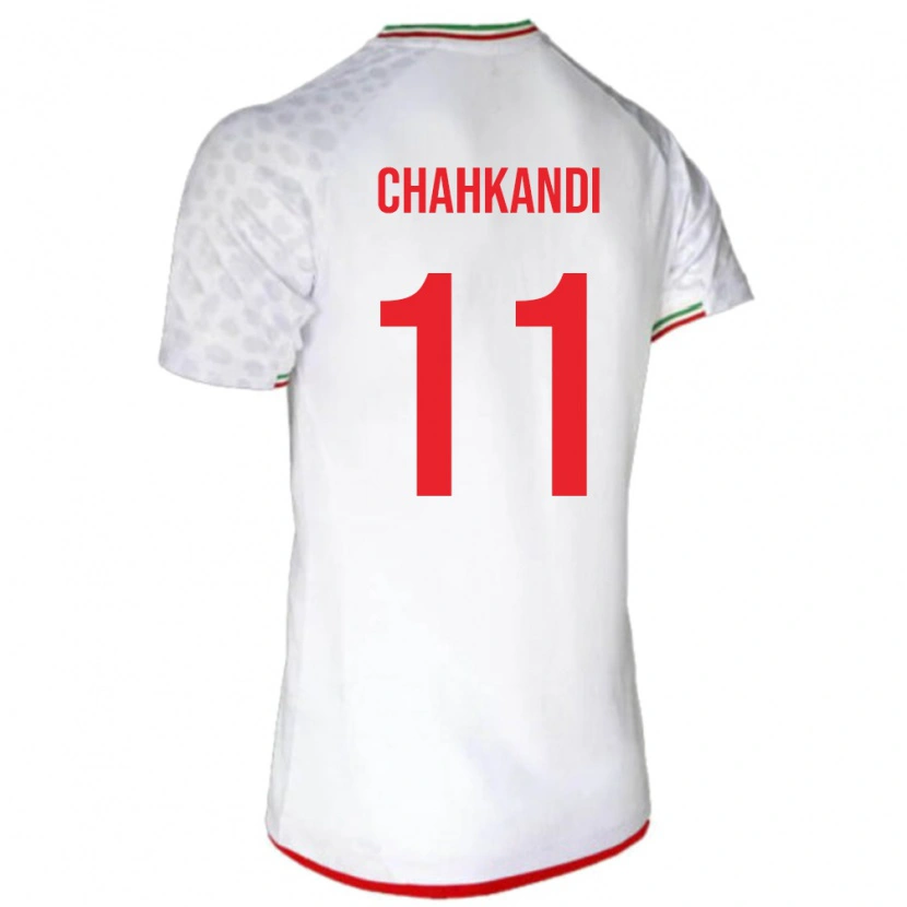 Danxen Kinderen Iran Samaneh Chahkandi #11 Wit Thuisshirt Thuistenue 24-26 T-Shirt