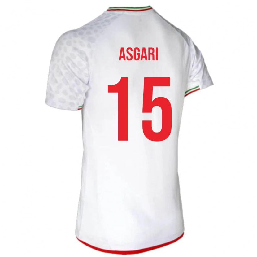 Danxen Kinderen Iran Mohammad Asgari #15 Wit Thuisshirt Thuistenue 24-26 T-Shirt