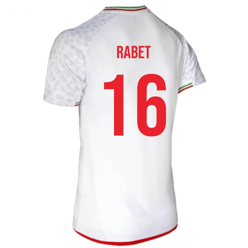 Danxen Kinderen Iran Fardin Rabet #16 Wit Thuisshirt Thuistenue 24-26 T-Shirt