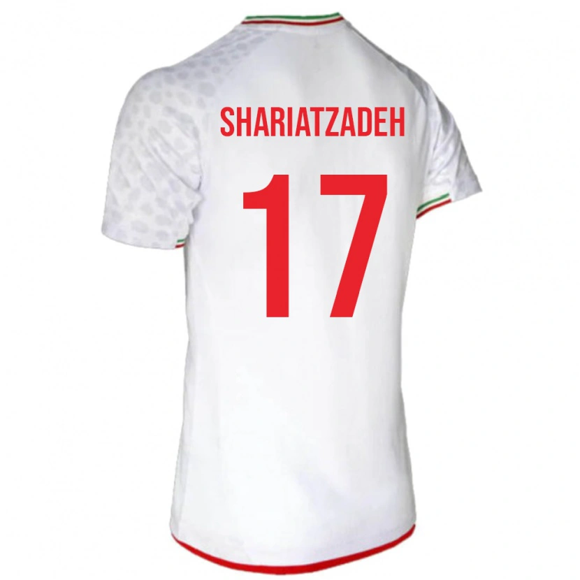 Danxen Kinderen Iran Ahmad Shariatzadeh #17 Wit Thuisshirt Thuistenue 24-26 T-Shirt