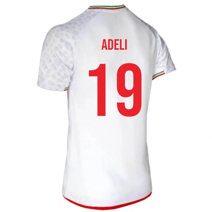 Danxen Kinderen Iran Fatemeh Adeli #19 Wit Thuisshirt Thuistenue 24-26 T-Shirt