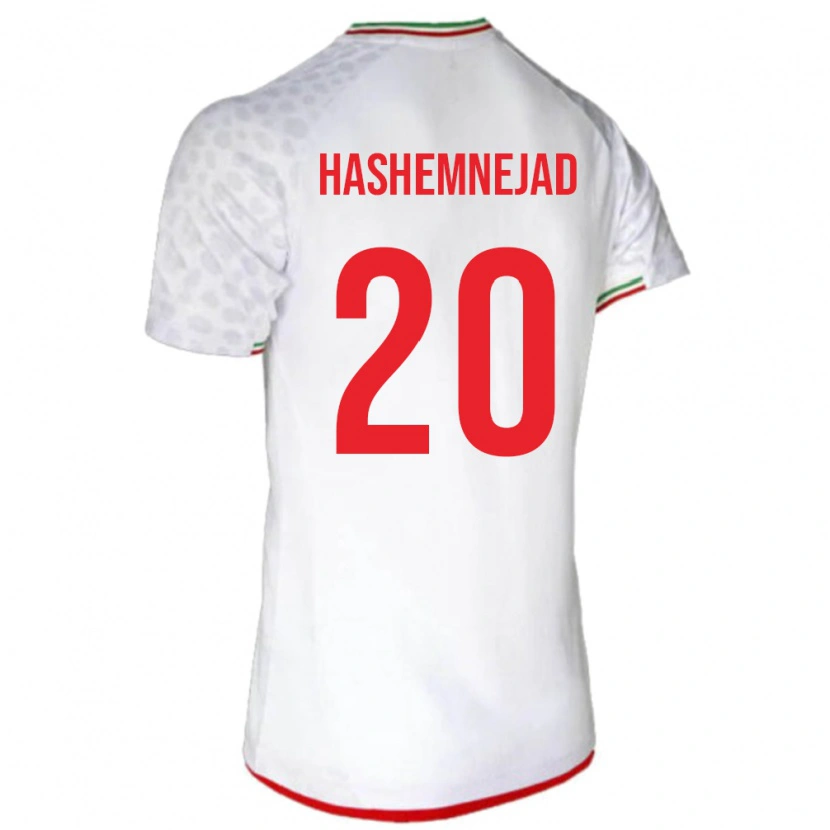 Danxen Kinderen Iran Mehdi Hashemnejad #20 Wit Thuisshirt Thuistenue 24-26 T-Shirt