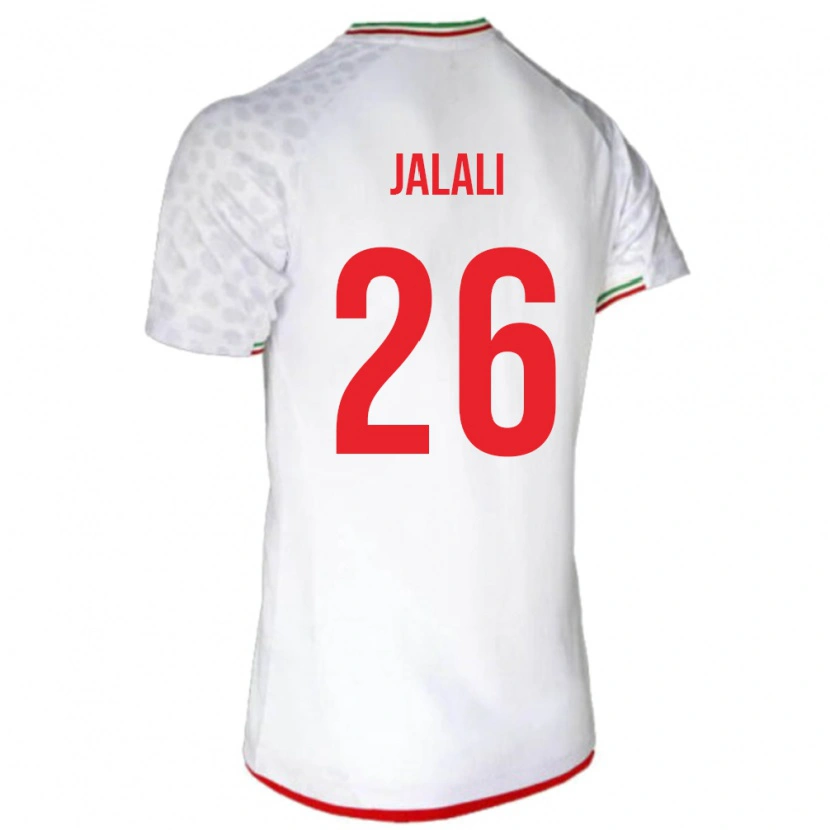 Danxen Kinderen Iran Abolfazl Jalali #26 Wit Thuisshirt Thuistenue 24-26 T-Shirt