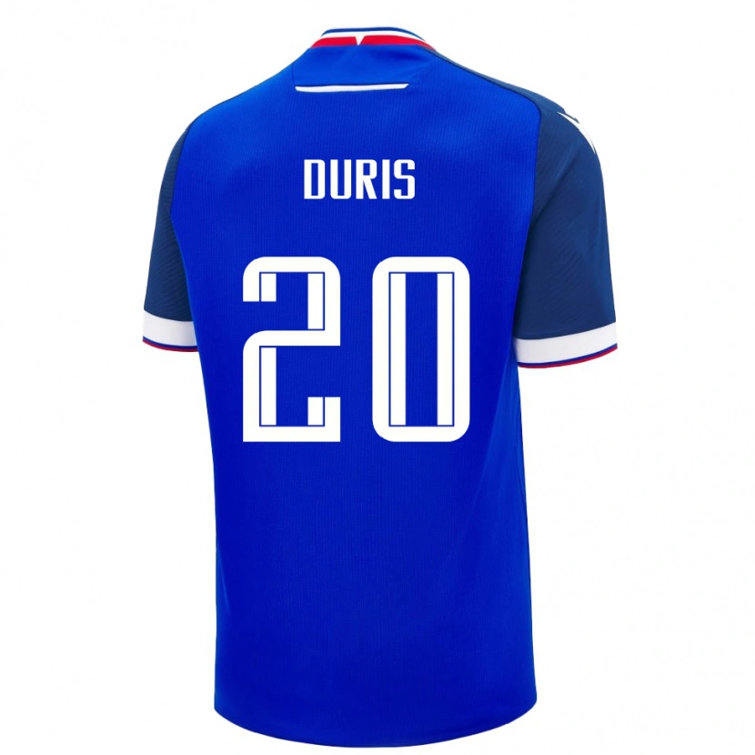 Danxen Kinderen Slowakije David Duris #20 Blauw Thuisshirt Thuistenue 24-26 T-Shirt