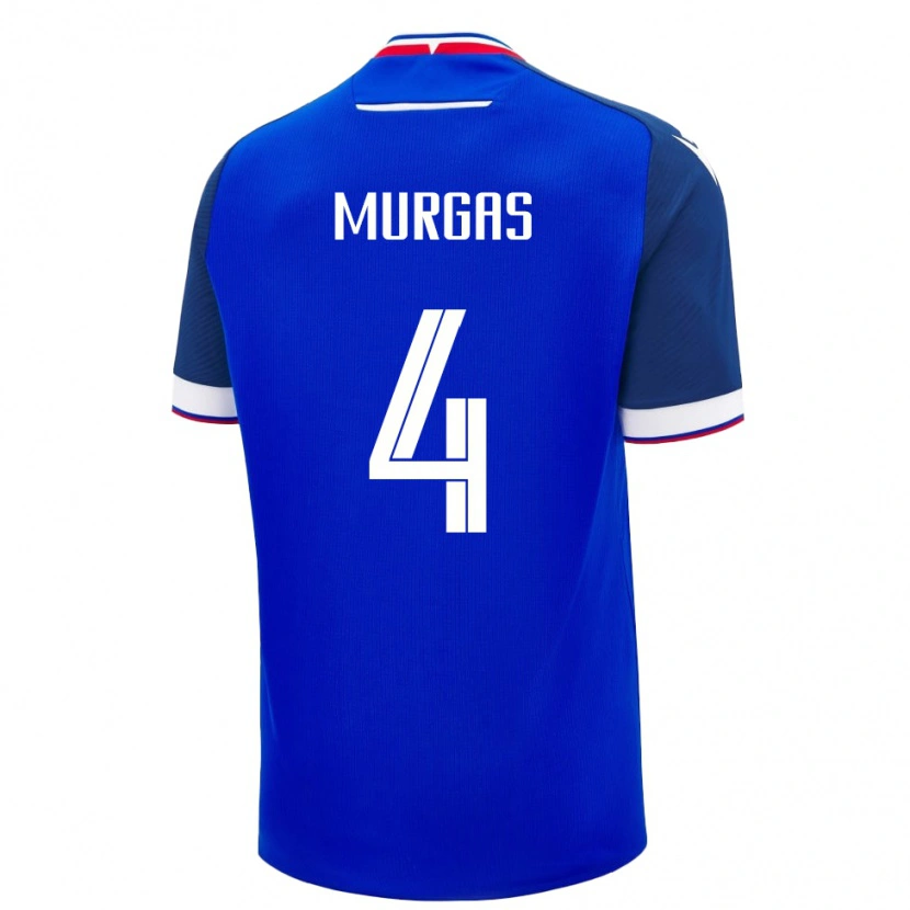 Danxen Kinderen Slowakije Jan Murgas #4 Blauw Thuisshirt Thuistenue 24-26 T-Shirt