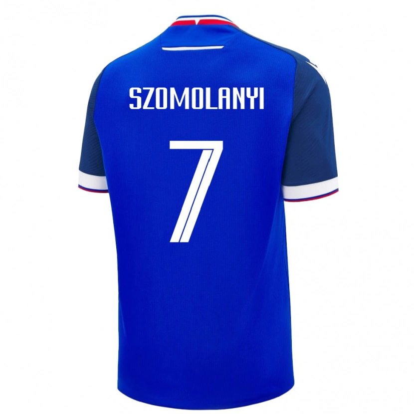 Danxen Kinderen Slowakije Lucas Szomolanyi #7 Blauw Thuisshirt Thuistenue 24-26 T-Shirt