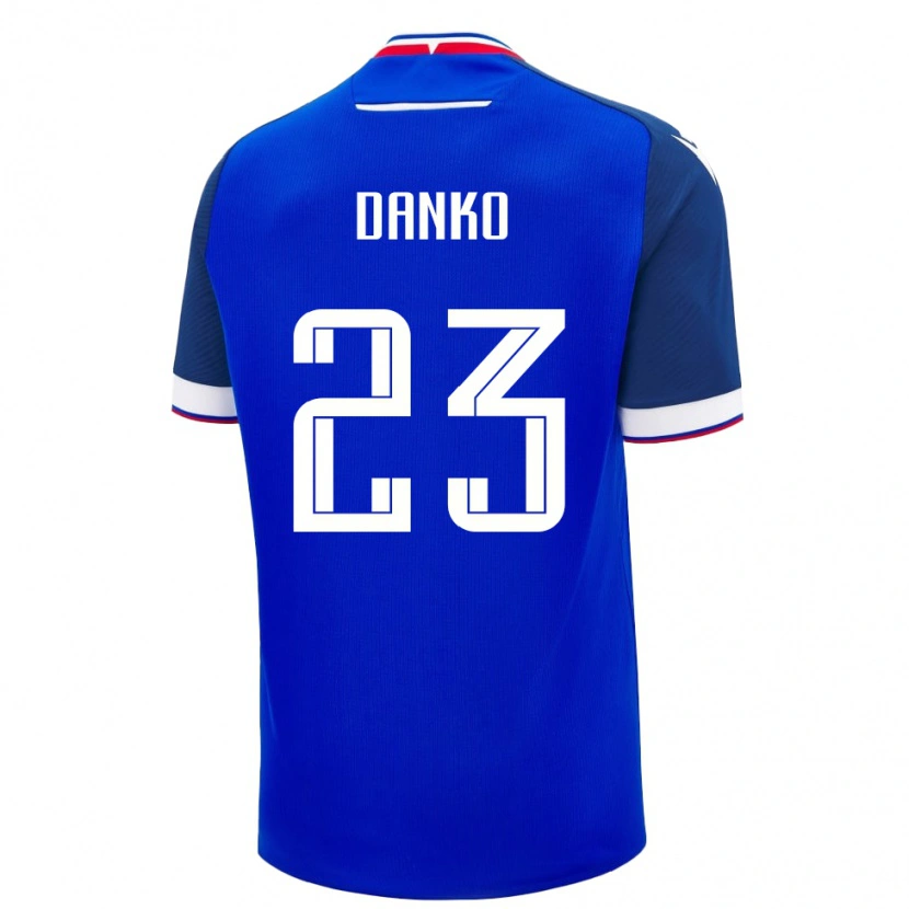 Danxen Kinderen Slowakije Adam Danko #23 Blauw Thuisshirt Thuistenue 24-26 T-Shirt