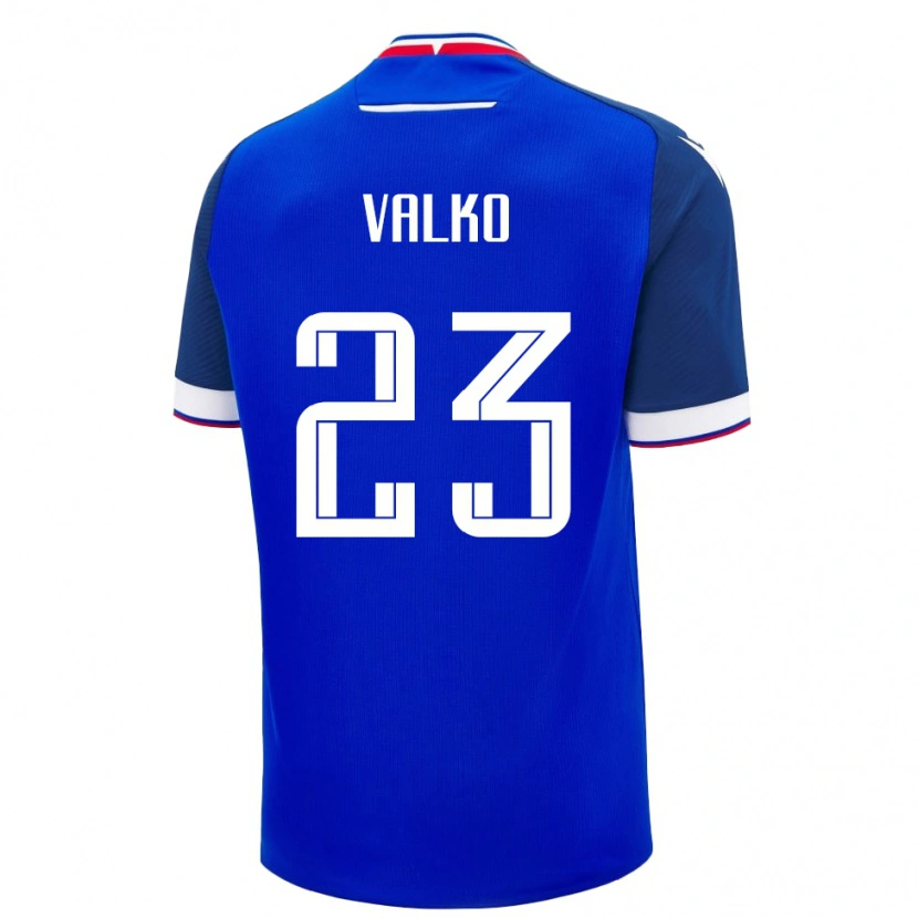 Danxen Kinderen Slowakije Bruno Valko #23 Blauw Thuisshirt Thuistenue 24-26 T-Shirt