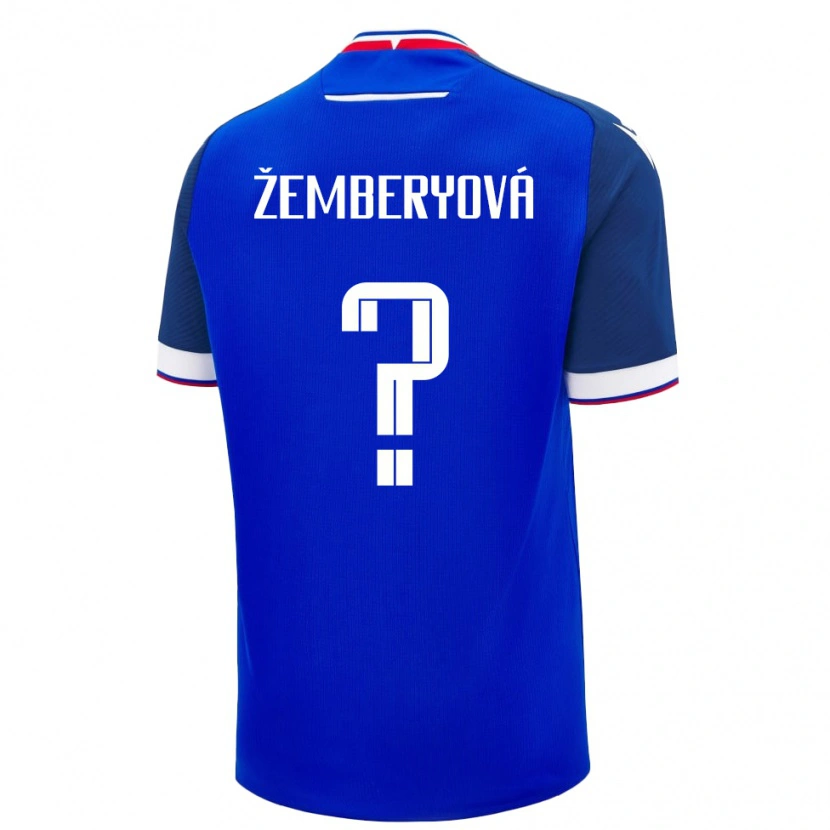 Danxen Kinderen Slowakije Laura Žemberyová #0 Blauw Thuisshirt Thuistenue 24-26 T-Shirt