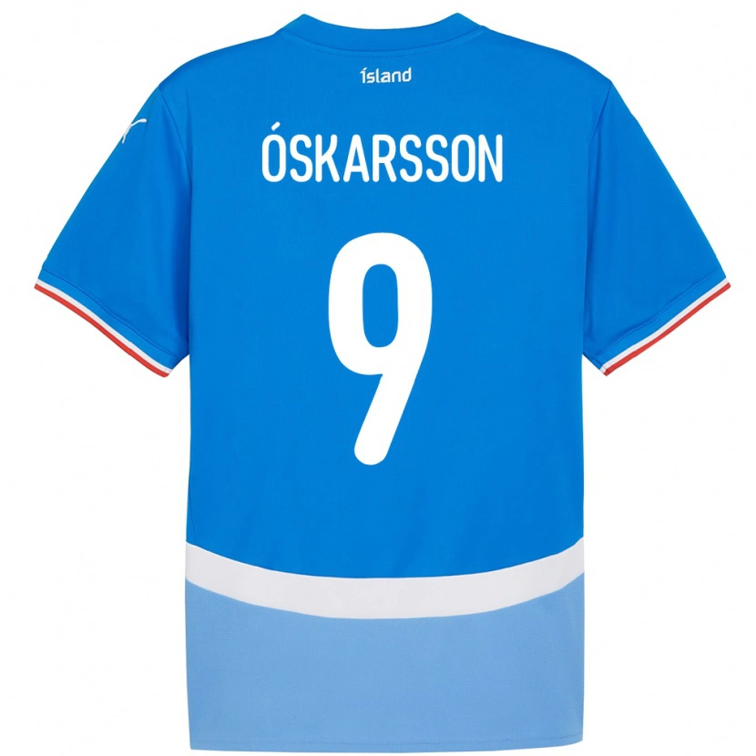 Danxen Kinderen Ijsland Orri Óskarsson #9 Blauw Thuisshirt Thuistenue 24-26 T-Shirt