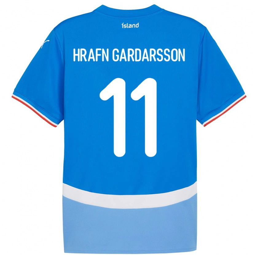 Danxen Kinderen Ijsland Bjarki Hrafn Gardarsson #11 Blauw Thuisshirt Thuistenue 24-26 T-Shirt