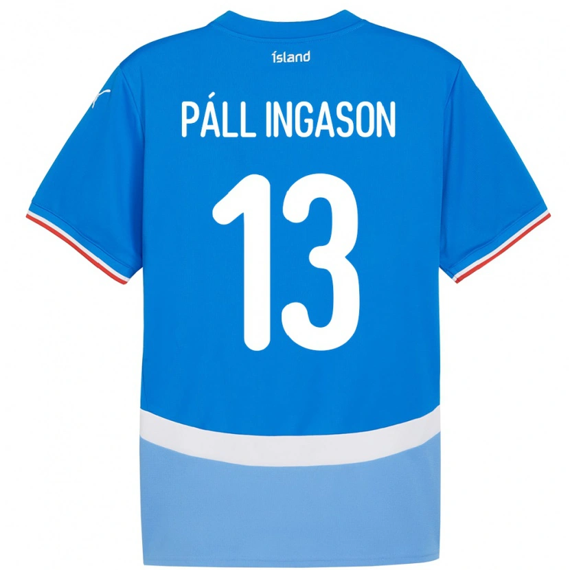 Danxen Kinderen Ijsland Sverrir Páll Ingason #13 Blauw Thuisshirt Thuistenue 24-26 T-Shirt