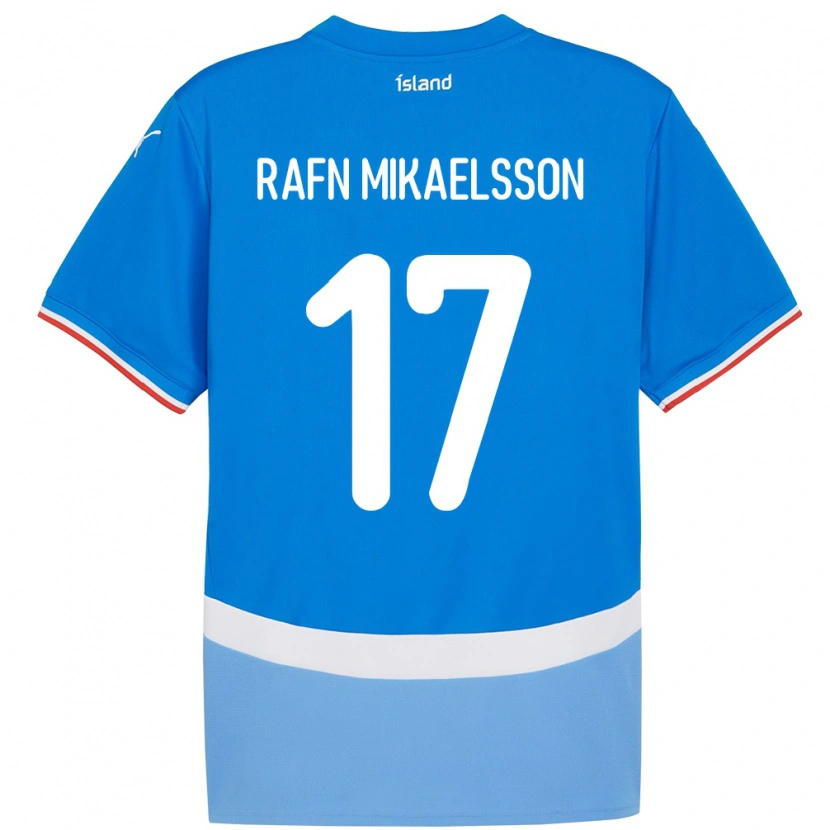 Danxen Kinderen Ijsland Hilmir Rafn Mikaelsson #17 Blauw Thuisshirt Thuistenue 24-26 T-Shirt