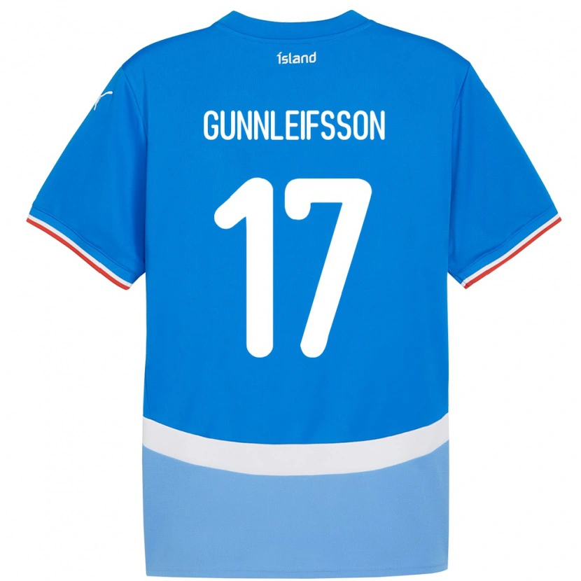 Danxen Kinderen Ijsland Gunnleifur Orri Gunnleifsson #17 Blauw Thuisshirt Thuistenue 24-26 T-Shirt