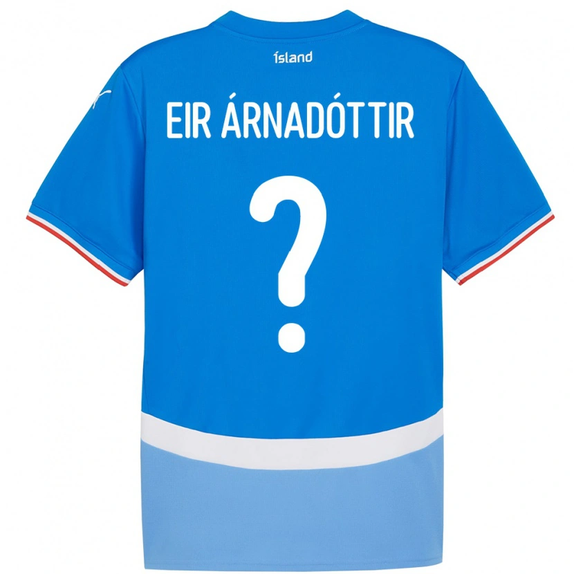 Danxen Kinderen Ijsland Ásta Eir Árnadóttir #0 Blauw Thuisshirt Thuistenue 24-26 T-Shirt