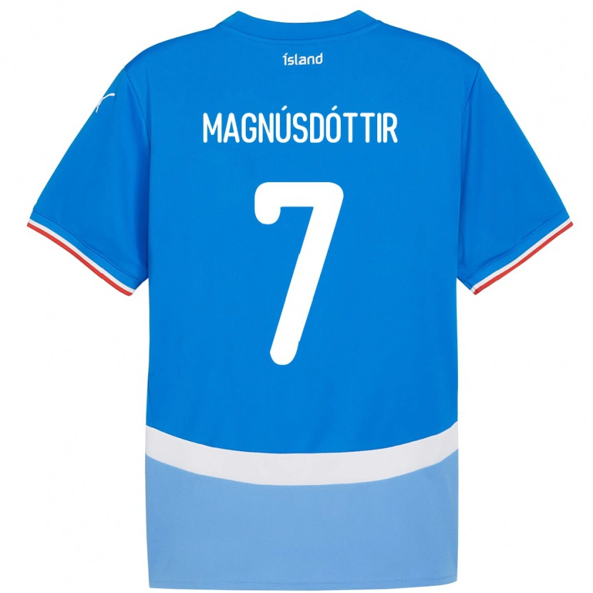 Danxen Kinderen Ijsland Selma Sól Magnúsdóttir #7 Blauw Thuisshirt Thuistenue 24-26 T-Shirt