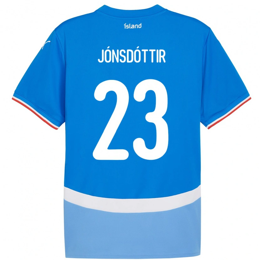 Danxen Kinderen Ijsland Sveindís Jane Jónsdóttir #23 Blauw Thuisshirt Thuistenue 24-26 T-Shirt