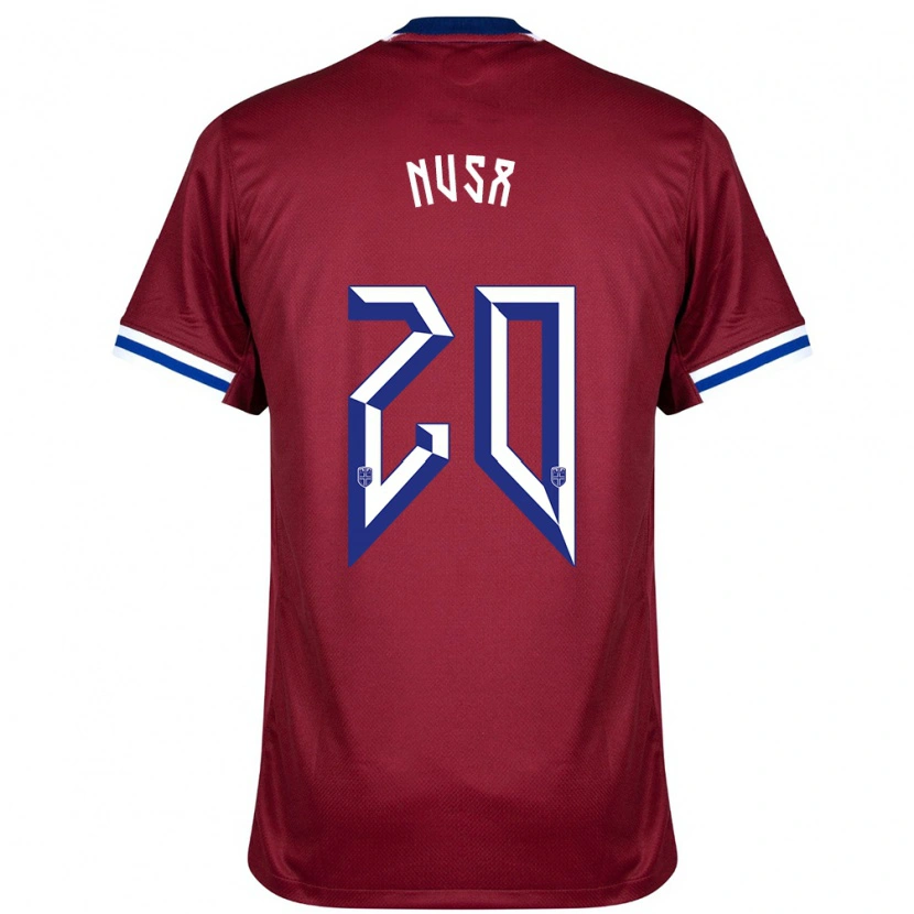 Danxen Kinderen Noorwegen Antonio Nusa #20 Rood Blauw Wit Thuisshirt Thuistenue 24-26 T-Shirt