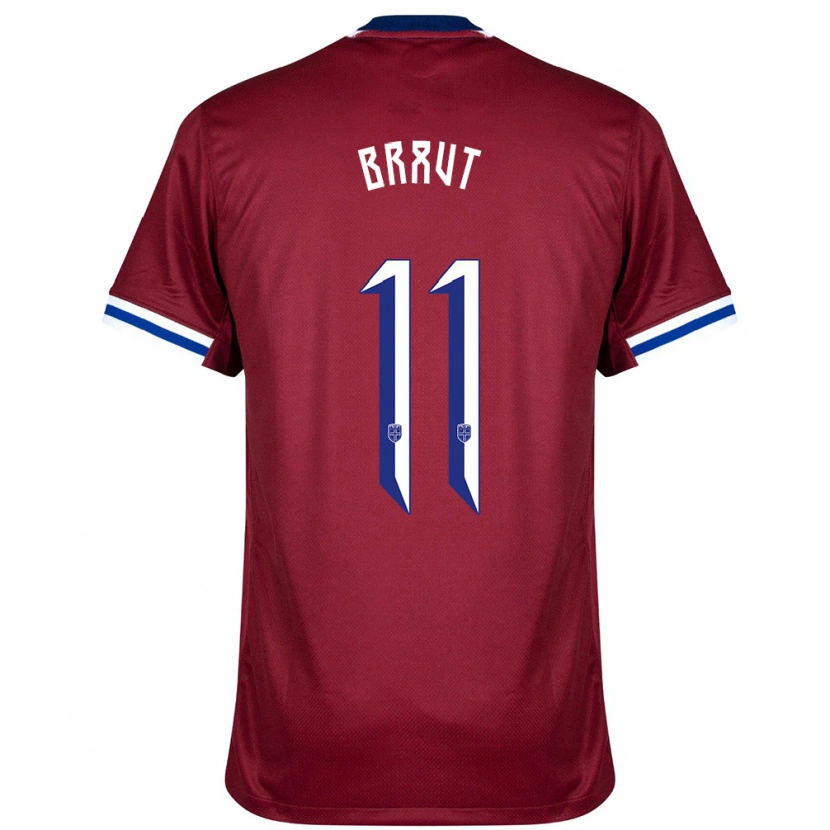 Danxen Kinderen Noorwegen Daniel Braut #11 Rood Blauw Wit Thuisshirt Thuistenue 24-26 T-Shirt