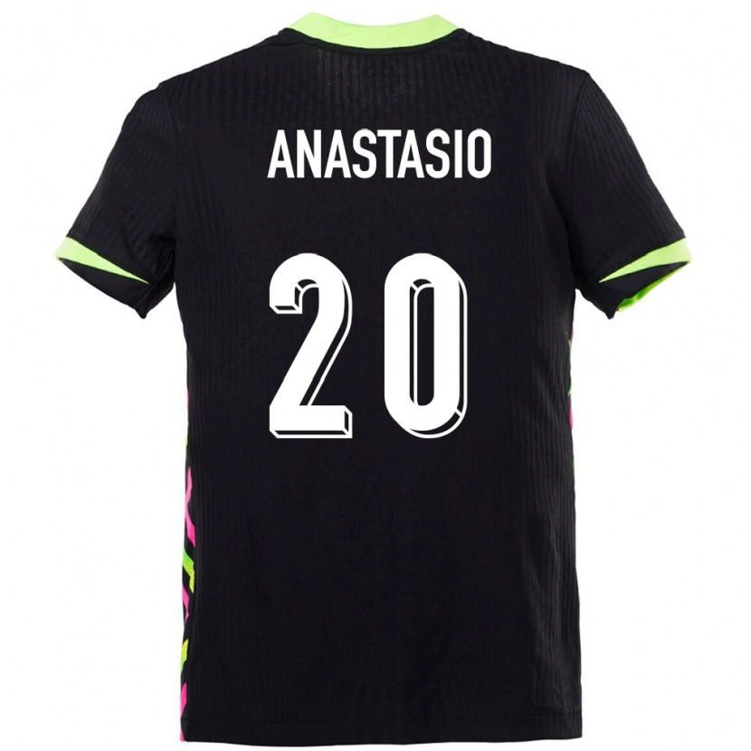 Danxen Kinderen Australië Max Anastasio #20 Donkerblauw Uitshirt Uittenue 24-26 T-Shirt