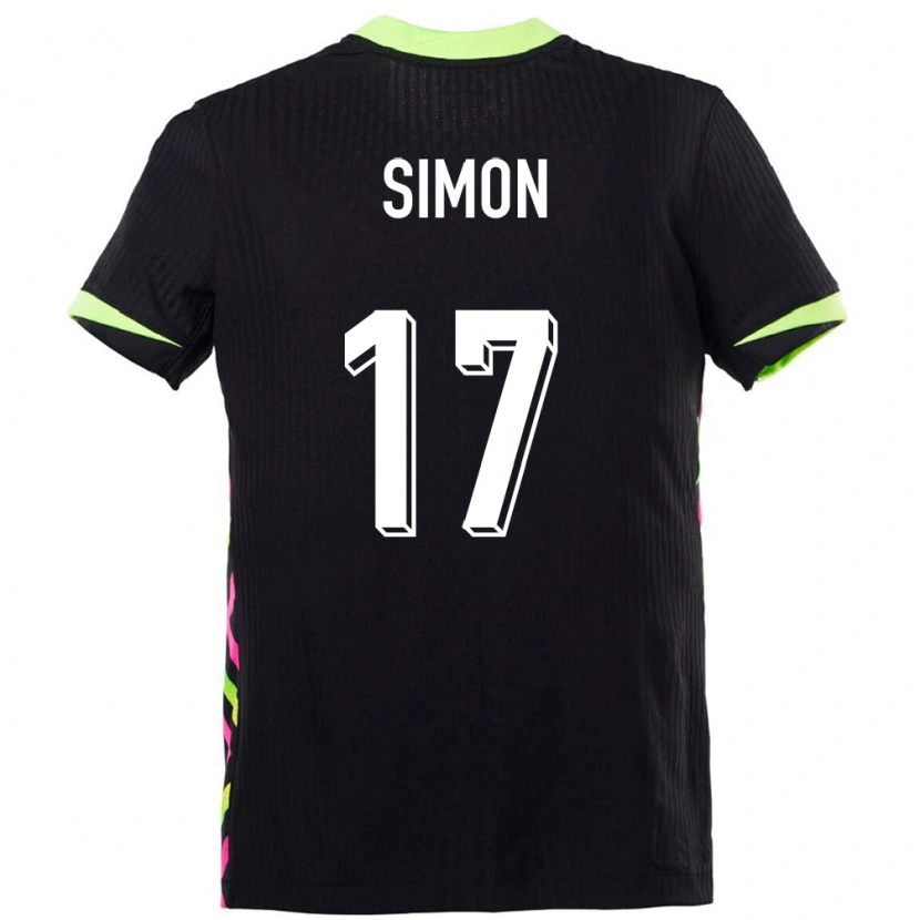 Danxen Kinderen Australië Kyah Simon #17 Donkerblauw Uitshirt Uittenue 24-26 T-Shirt