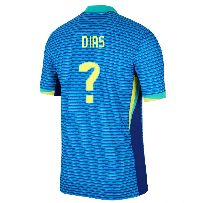Danxen Kinderen Brazilië Arthur Dias #0 Blauw Uitshirt Uittenue 24-26 T-Shirt