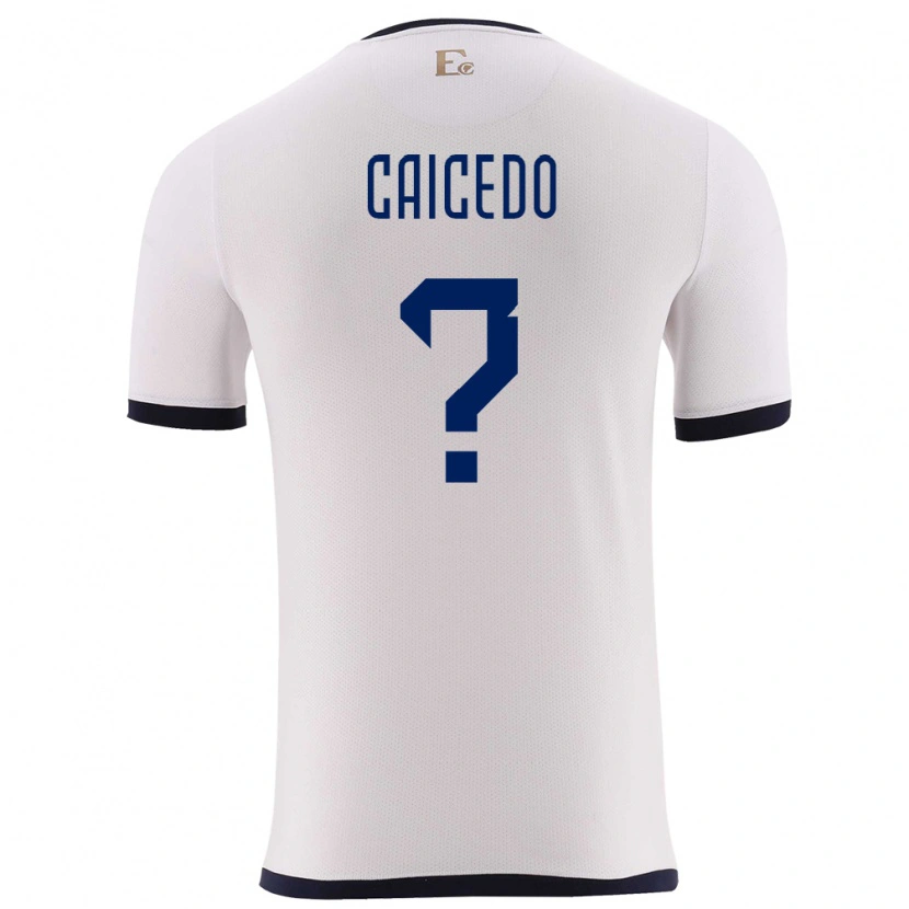 Danxen Kinderen Ecuador Maikel Caicedo #0 Wit Uitshirt Uittenue 24-26 T-Shirt