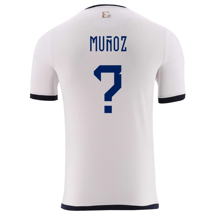 Danxen Kinderen Ecuador Elkin Muñoz #0 Wit Uitshirt Uittenue 24-26 T-Shirt