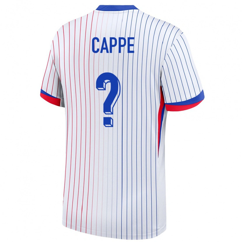 Danxen Kinderen Frankrijk Djibril Cappe #0 Wit Uitshirt Uittenue 24-26 T-Shirt