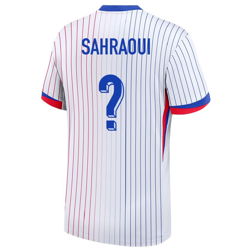 Danxen Kinderen Frankrijk Elias Sahraoui #0 Wit Uitshirt Uittenue 24-26 T-Shirt