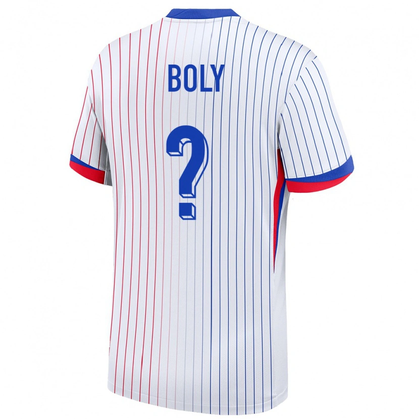 Danxen Kinderen Frankrijk David Boly #0 Wit Uitshirt Uittenue 24-26 T-Shirt