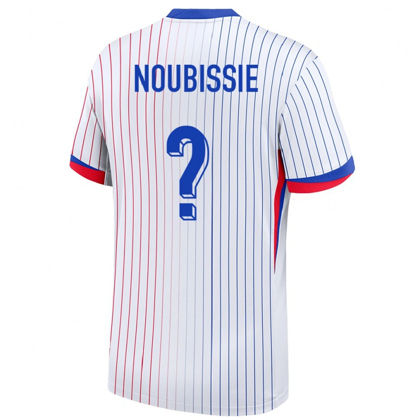 Danxen Kinderen Frankrijk Tyrese Noubissie #0 Wit Uitshirt Uittenue 24-26 T-Shirt