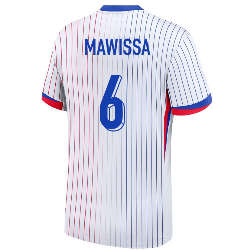 Danxen Kinderen Frankrijk Christian Mawissa #6 Wit Uitshirt Uittenue 24-26 T-Shirt
