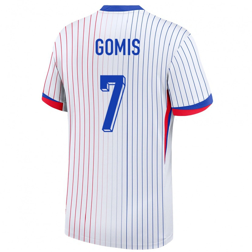 Danxen Kinderen Frankrijk Tidiam Gomis #7 Wit Uitshirt Uittenue 24-26 T-Shirt